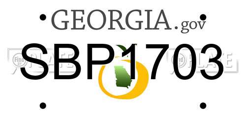 SBP1703 Georgia License Plate