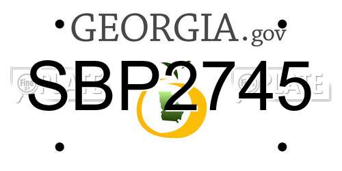 SBP2745 Georgia License Plate