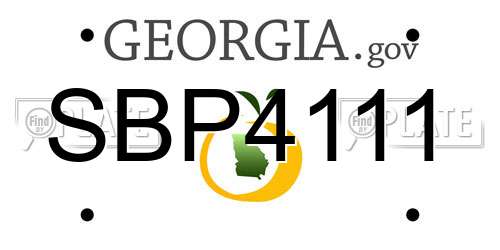 SBP4111 Georgia License Plate