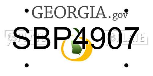 SBP4907 Georgia License Plate