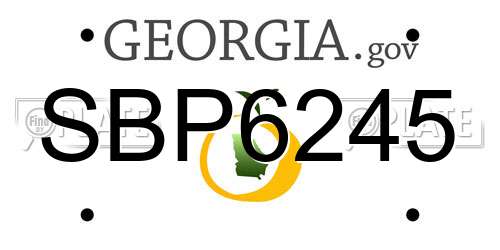 SBP6245 Georgia License Plate