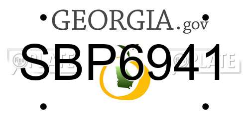 SBP6941 Georgia License Plate