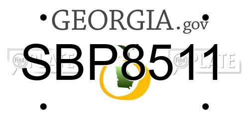 SBP8511 Georgia License Plate