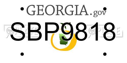 SBP9818 Georgia License Plate