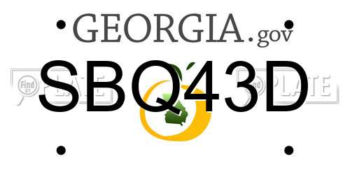 SBQ43D Georgia License Plate