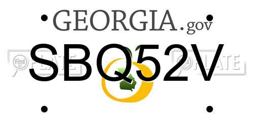 SBQ52V Georgia License Plate