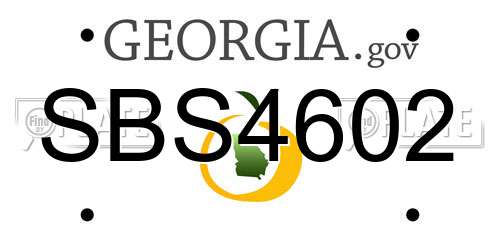 SBS4602 Georgia License Plate