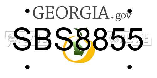 SBS8855 Georgia License Plate