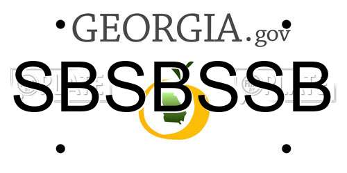 SBSBSSB Georgia License Plate