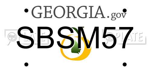 SBSM57 Georgia License Plate