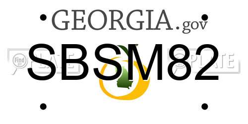 SBSM82 Georgia License Plate