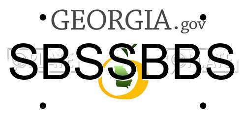 SBSSBBS Georgia License Plate