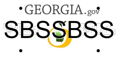 SBSSBSS Georgia License Plate