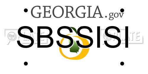 SBSSISI Georgia License Plate