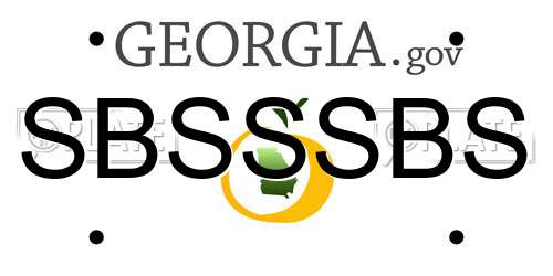 SBSSSBS Georgia License Plate
