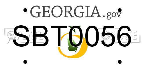 SBT0056 Georgia License Plate