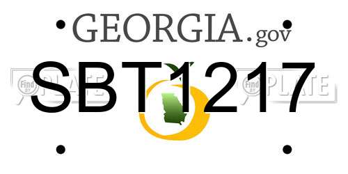 SBT1217 Georgia License Plate