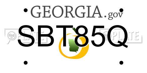 SBT85Q Georgia License Plate