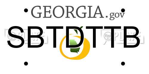 SBTDTTB Georgia License Plate