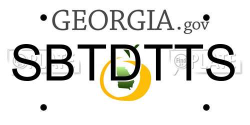 SBTDTTS Georgia License Plate