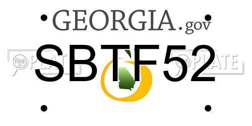 SBTF52 Georgia License Plate