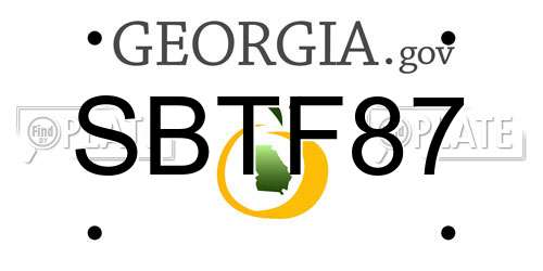 SBTF87 Georgia License Plate