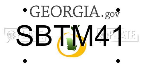 SBTM41 Georgia License Plate