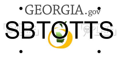SBTOTTS Georgia License Plate