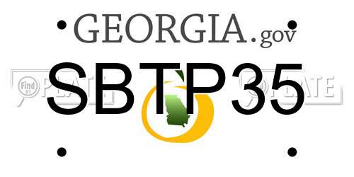 SBTP35 Georgia License Plate