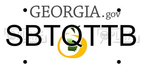 SBTQTTB Georgia License Plate