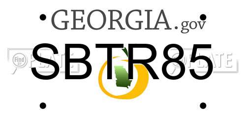 SBTR85 Georgia License Plate