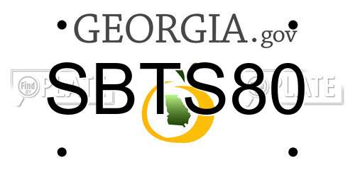 SBTS80 Georgia License Plate