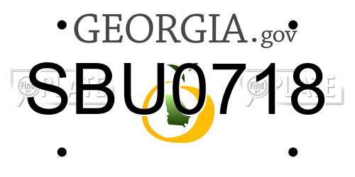 SBU0718 Georgia License Plate