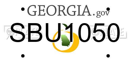 SBU1050 Georgia License Plate