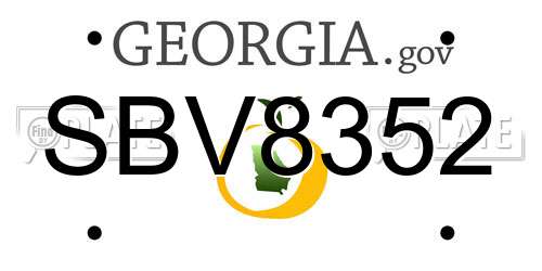 SBV8352 Georgia License Plate