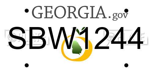 SBW1244 Georgia License Plate