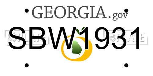 SBW1931 Georgia License Plate