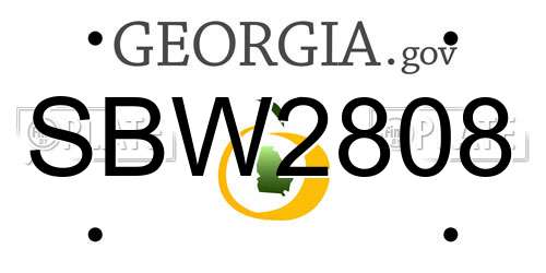 SBW2808 Georgia License Plate
