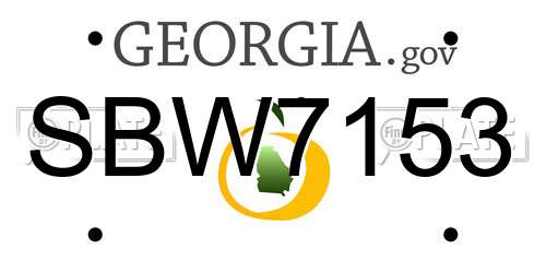 SBW7153 Georgia License Plate