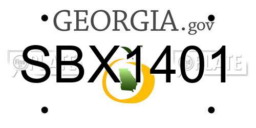 SBX1401 Georgia License Plate