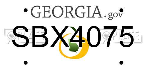 SBX4075 Georgia License Plate