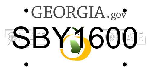 SBY1600 Georgia License Plate
