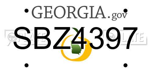 SBZ4397 Georgia License Plate