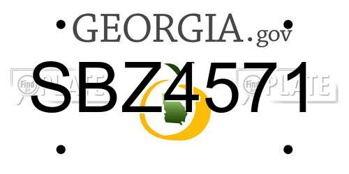 SBZ4571 Georgia License Plate