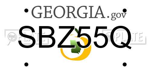 SBZ55Q Georgia License Plate