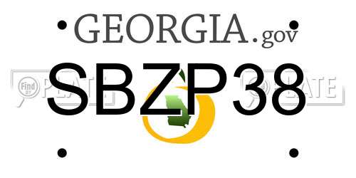 SBZP38 Georgia License Plate