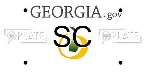 SC Georgia License Plate