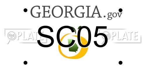 SC05 Georgia License Plate