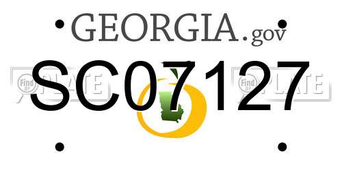 SC07127 Georgia License Plate