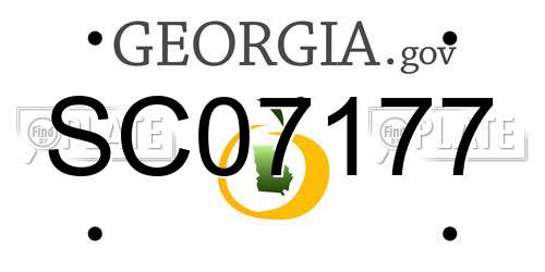 SC07177 Georgia License Plate
